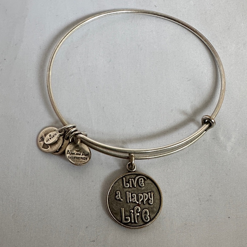 Alex and Ani Silver Bracelet with Charms